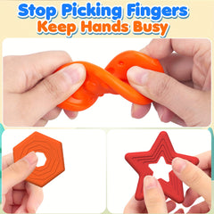6pcs Kids' Shape Soothing Stones Soft Texture Relax Toys