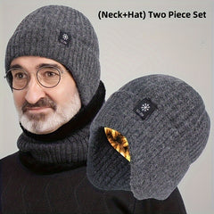 Winter Beanie & Scarf Set Knitted Hat For Men And Women