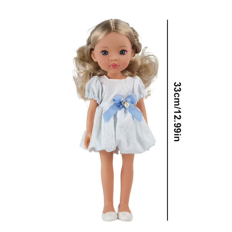 Blonde Doll in Dress with Pearl Accents Perfect Birthday Gift for Girls