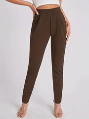 Skinny High Waist Cigarette Pants for Work Women