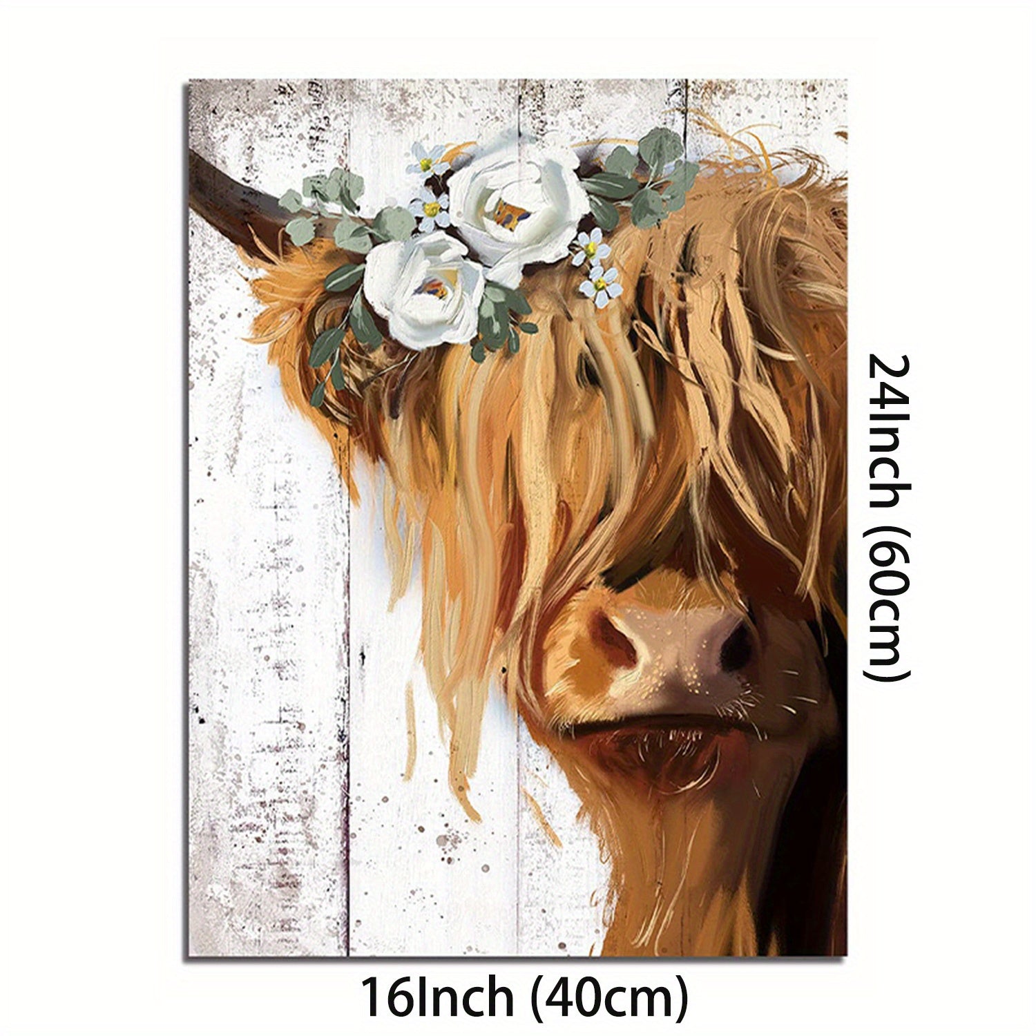 Rustic Charm Highland Cow Art Wall Decor for Bedroom Bathroom Kitchen