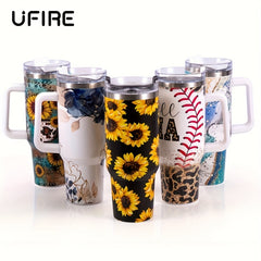 Colorful Ice Tumbler with Straw and Handle for Outdoor Activities