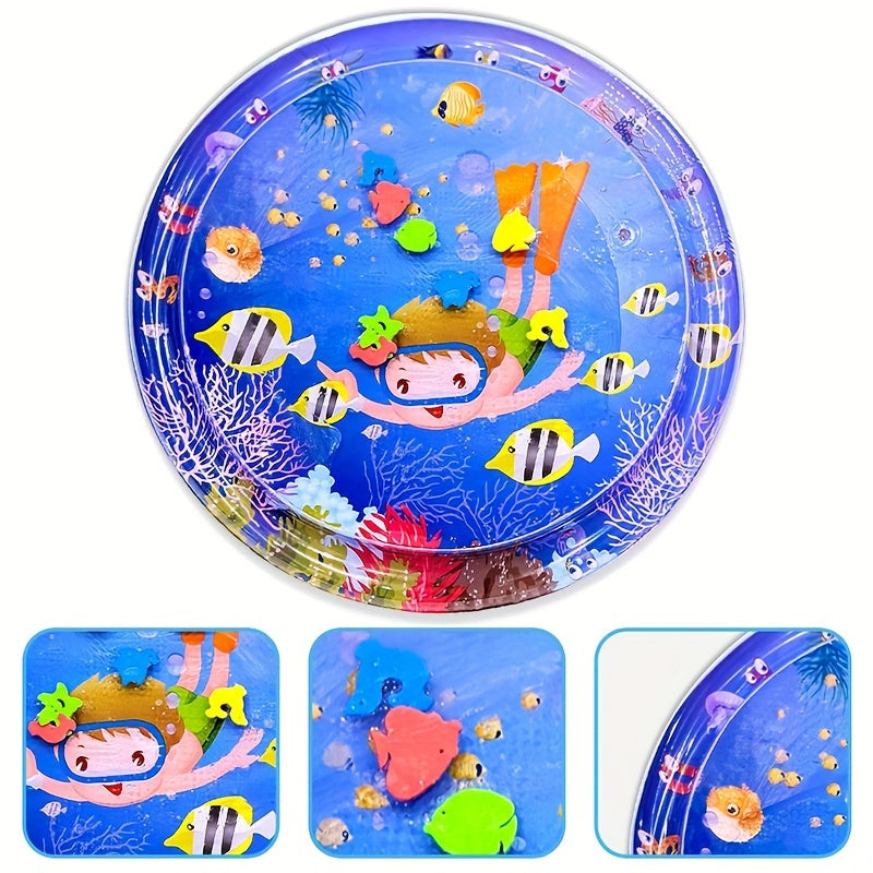 Purple 32 3inch Cartoon Inflatable Crawling Mat Sports And Pool Entertainment