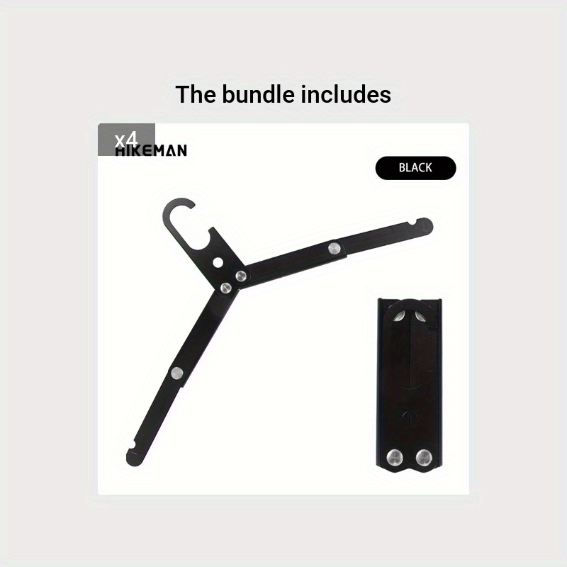 Aluminum Alloy Folding Hanger Non Slip Portable for Camping & Hiking