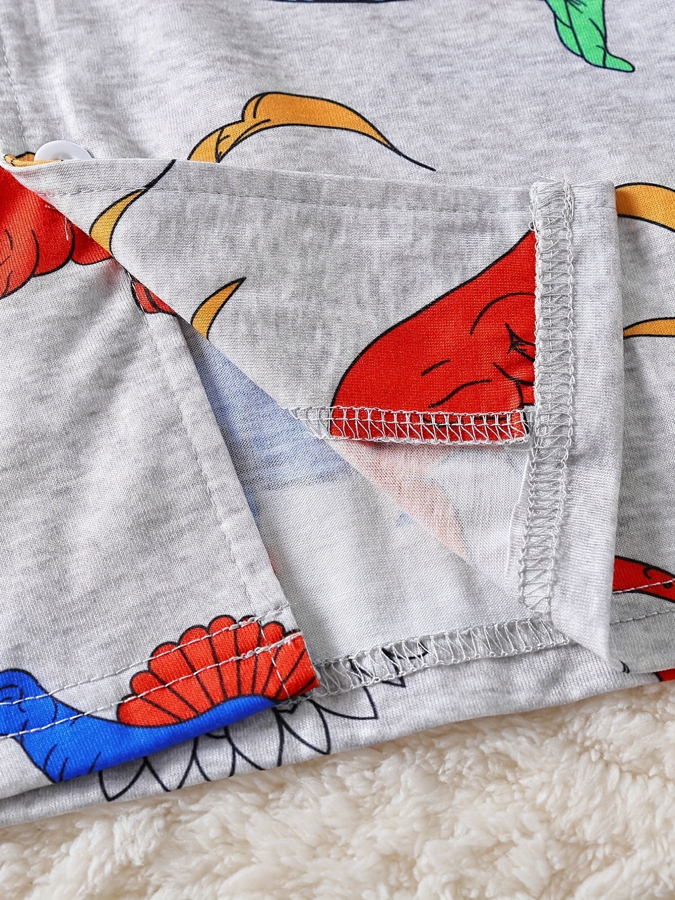Boys Dinosaur Print Long Sleeve Pajama Set
