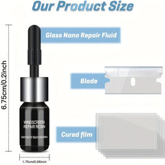 Professional Car Windshield Repair Kit - Fixes Glass Cracks and Scratches