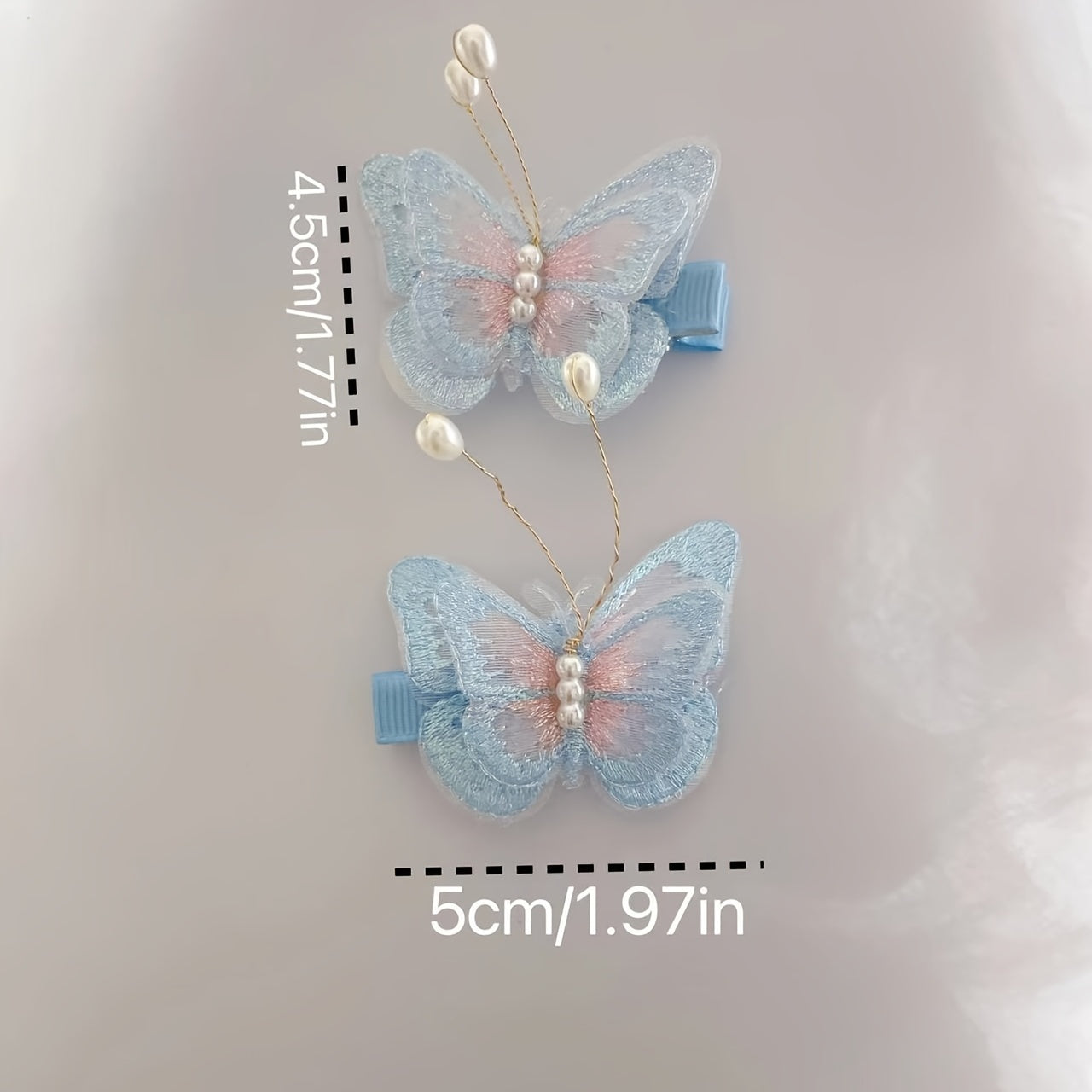 2pcs Girls Butterfly Hairpins for Princess Look