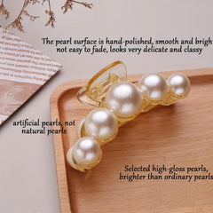 4pcs Faux Pearl Hair Clips Claw Clips Decorative Birthday Accessories