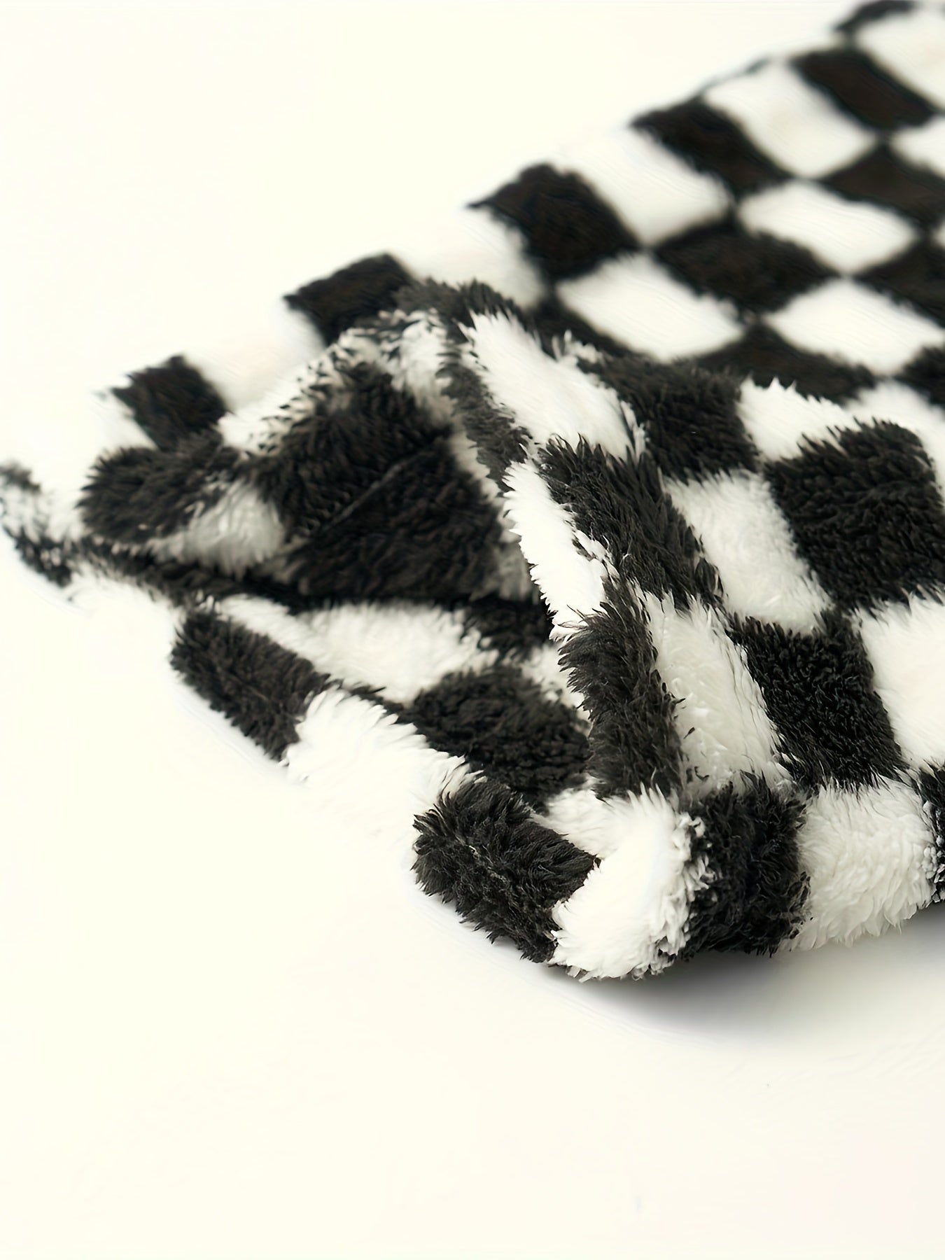 Women's Plus Checkered Print Flannel Warm Home Wear Pants
