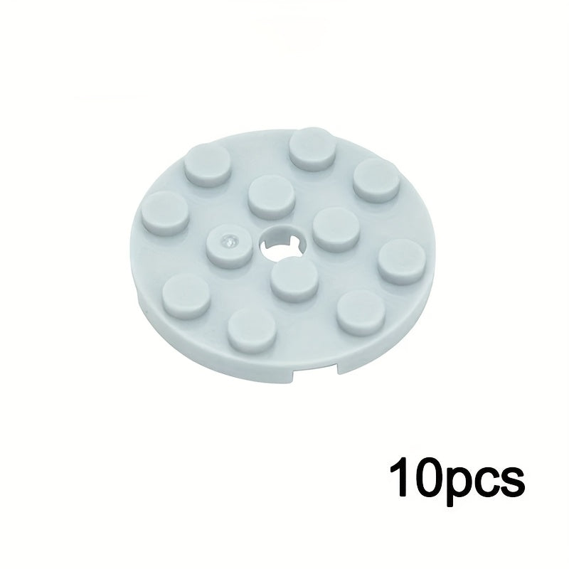 Turntable Building Blocks w/ Hole - Compatible w/ 60474, 87081, 61