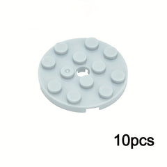 Turntable Building Blocks w/ Hole - Compatible w/ 60474, 87081, 61