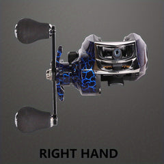 7.2:1 Ratio All Metal Fishing Reel Long Throw Max Drag 10KG