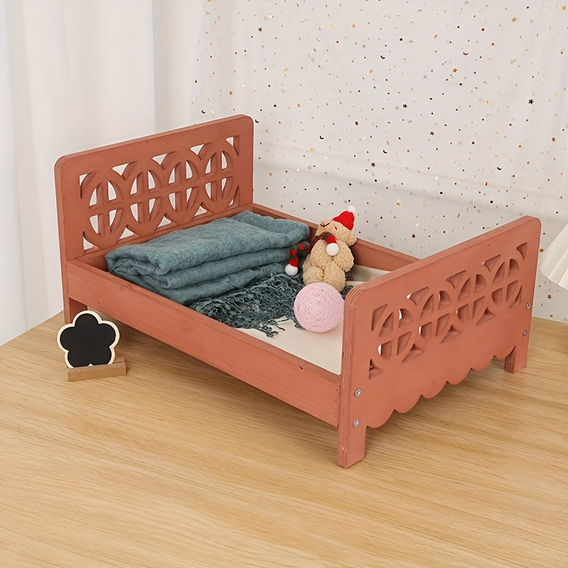 Large Wooden Bed for Newborn Photography
