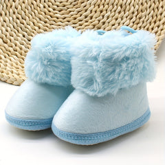 JIAGEYA Baby Girls Soft Warm Furry Boots Spring Autumn Winter