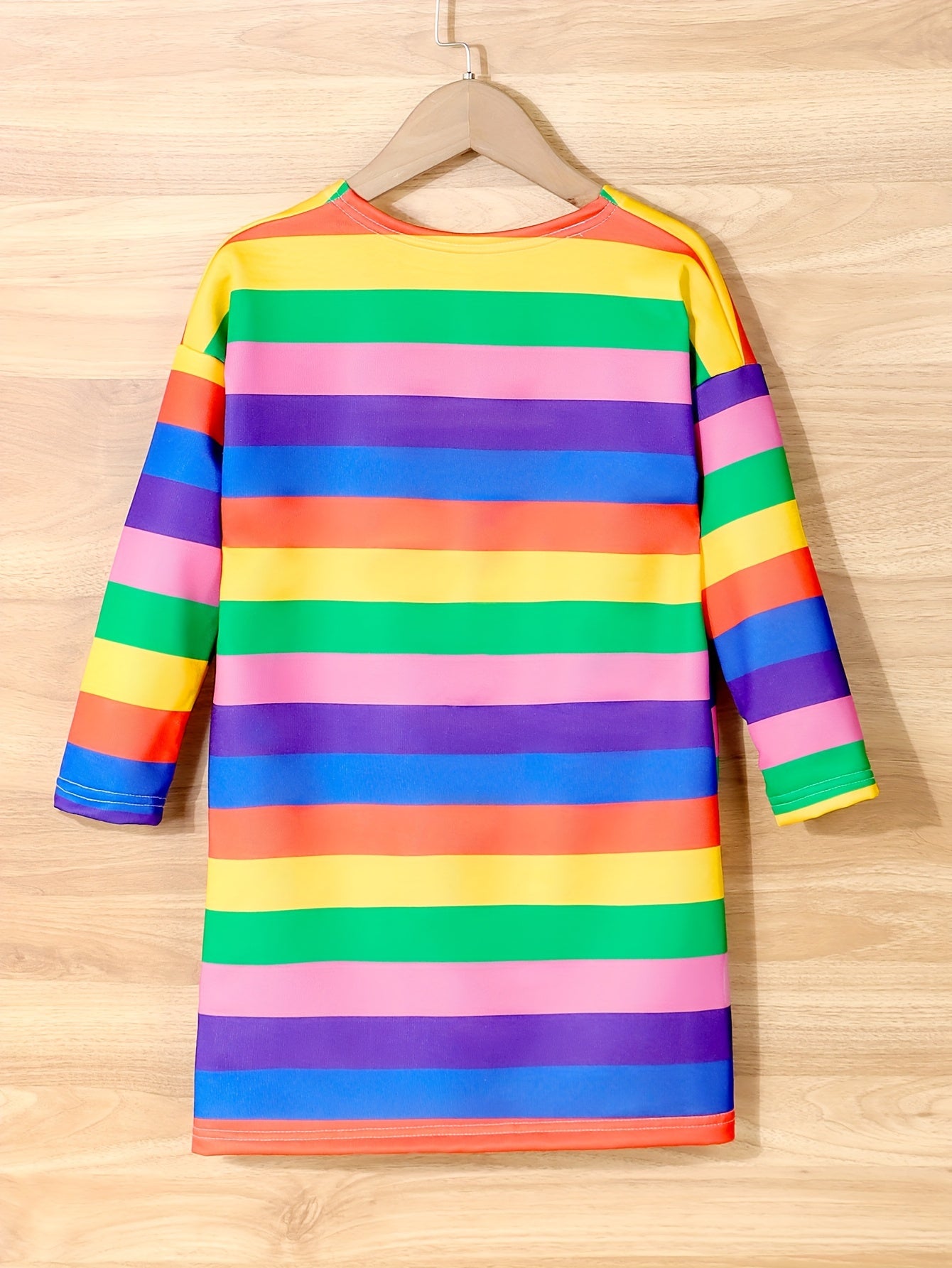 Girls' Rainbow Stripe Long Cardigan For Kids