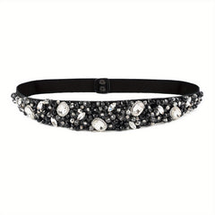 Boho Crystal Girdle Rhinestone Elastic Belt for Women