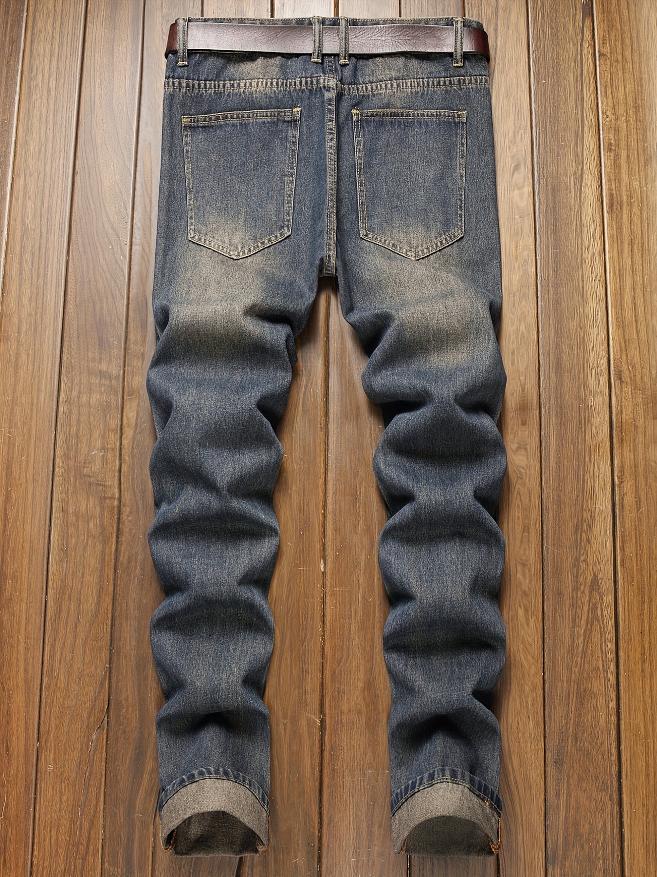 Slim Fit Ripped Jeans Mens Distressed Denim Pants