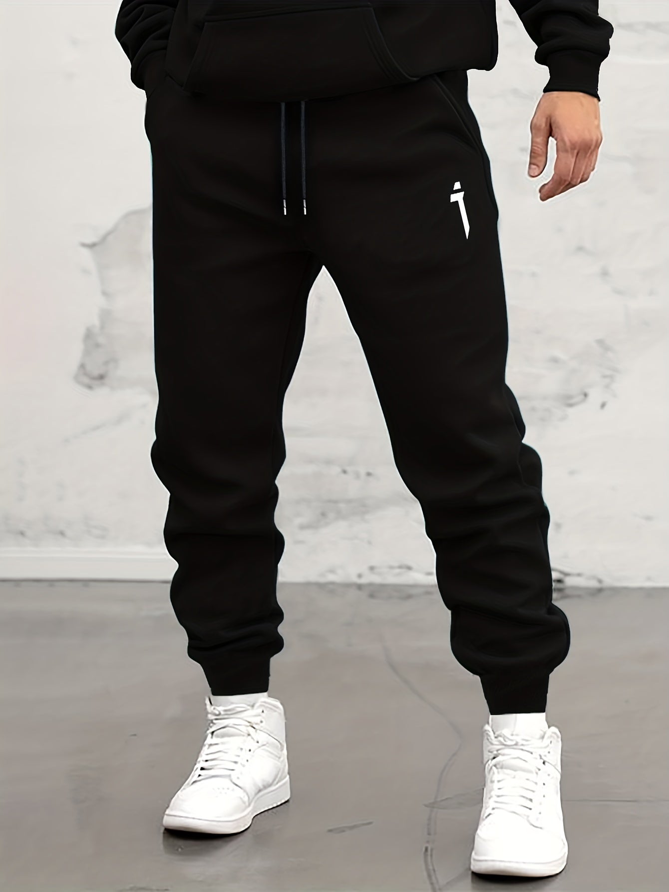 Print Drawstring Sweatpants Loose Fit Joggers