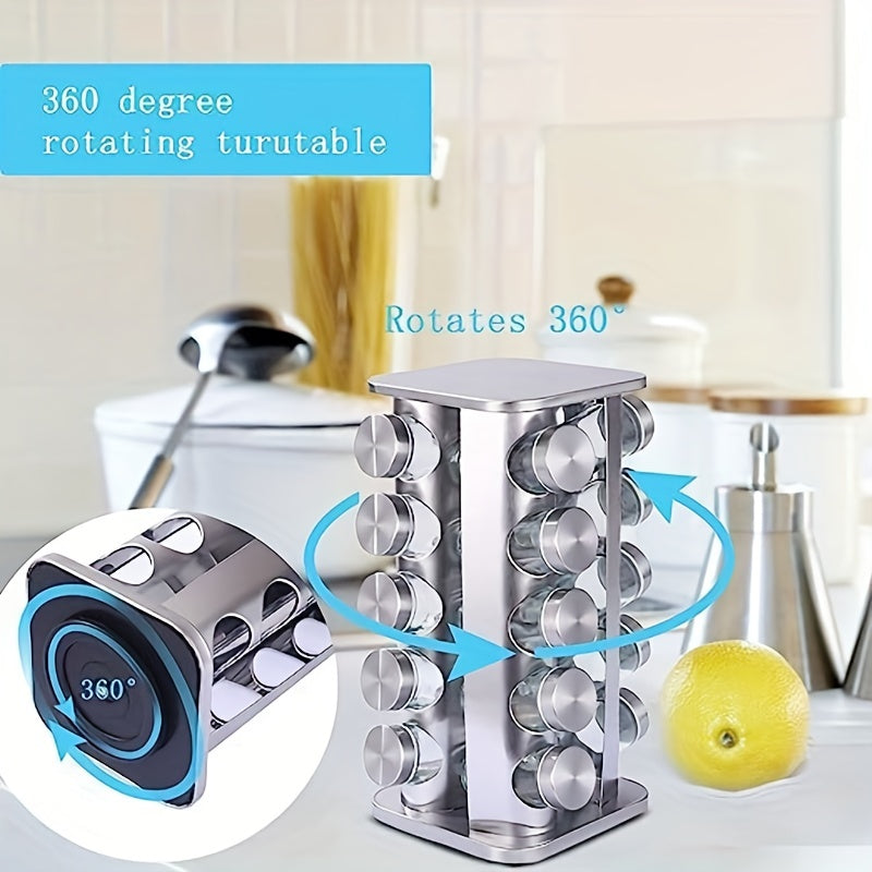Rotating Spice Rack Organizer for Easy Seasoning Access