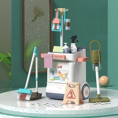 Kids' Play Kitchen Cleaning Set with 20pcs