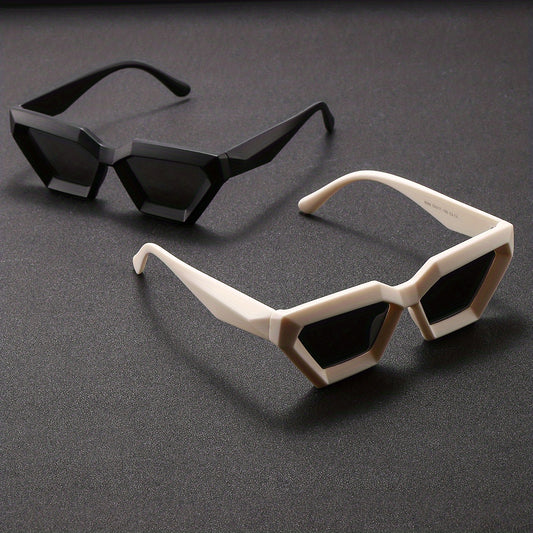 Men's Polygon Frame Couple Sunglasses Futuristic Sense