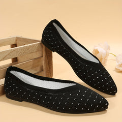 Women's Point Toe Slip On Ballet Shoes Soft Lightweight Casual Outdoor Shoes