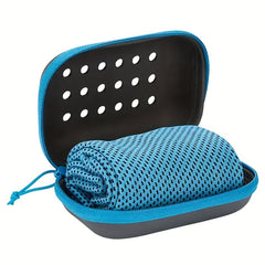 Cooling Sports Towel with Silicone Storage Box - Quick Dry