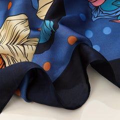 Floral Print Bandana Silk Scarf Casual Shawl Scarf Wrap