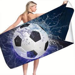 Quick Drying Beach Towel for Tennis, Soccer, Beach, Swimming Pool - Big Blanket