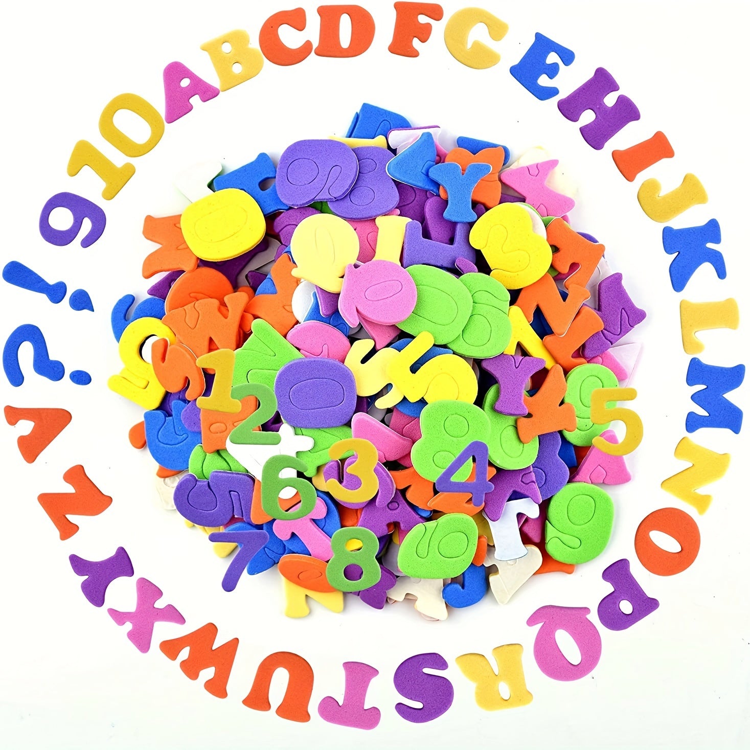 130pcs Foam Letter Number Stickers Crafts Supplies