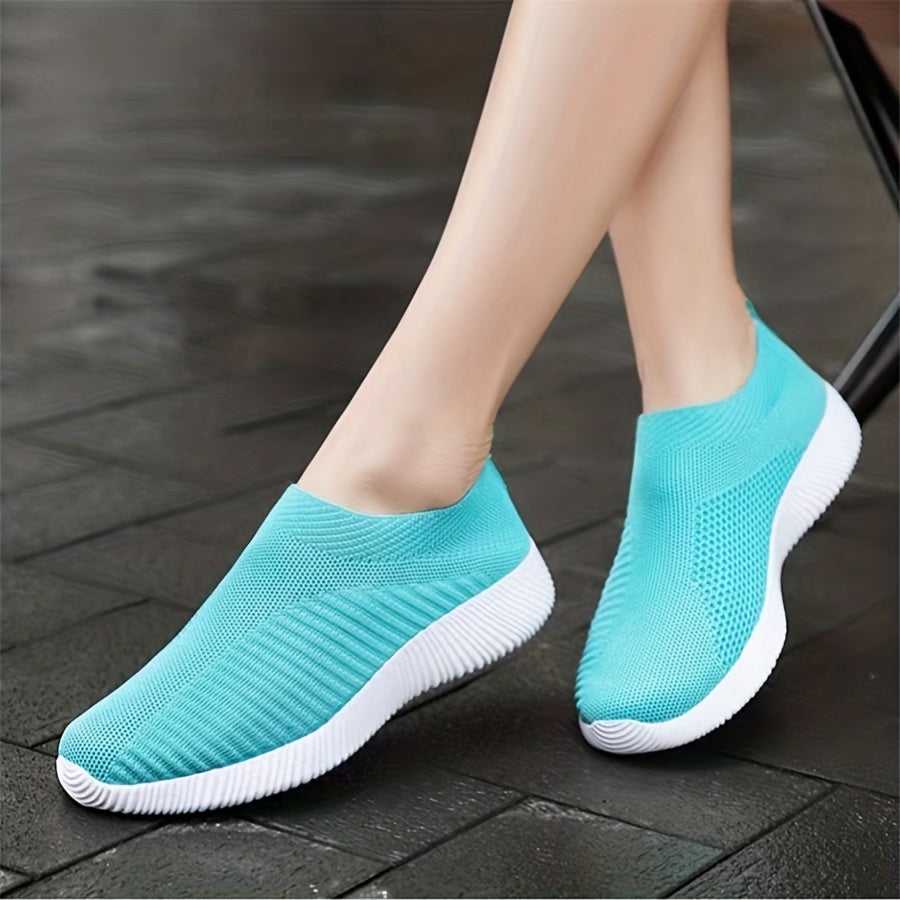 Women's Flying Woven Casual Sneakers Slip on Shoes