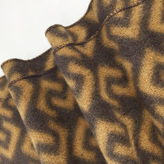 Dark Vintage Plaid Scarf Brown Geometric Print Warm Shawl