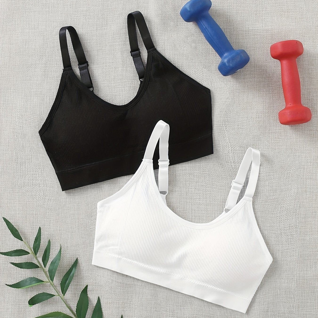 2pcs Seamless Camisole Bra Backless Underwear for Women