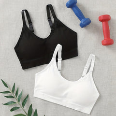 2pcs Seamless Camisole Bra Backless Underwear for Women