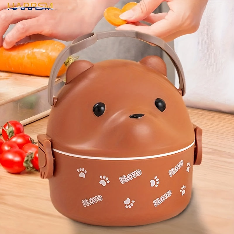 Bear-Shaped Leakproof Lunch Box with Handle