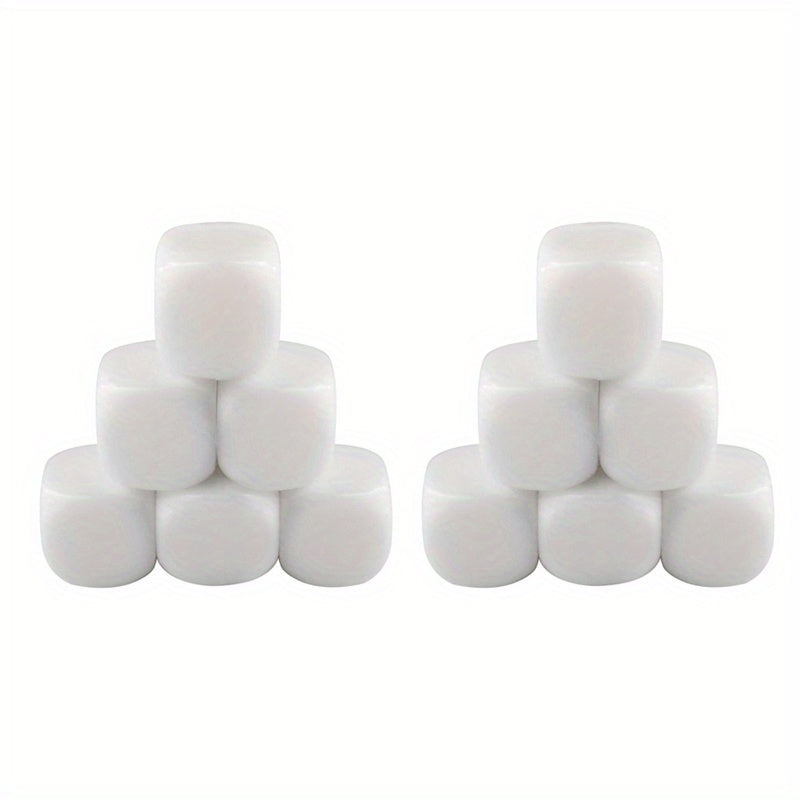 10pcs Blank Dice Set for Board Games DIY, Acrylic Teaching Plastic Cubes