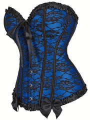Strapless Corset Bustier Tummy Control Lace Up Body Shaper