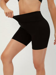 High Waist Biker Shorts For Women Solid Sports Shorts