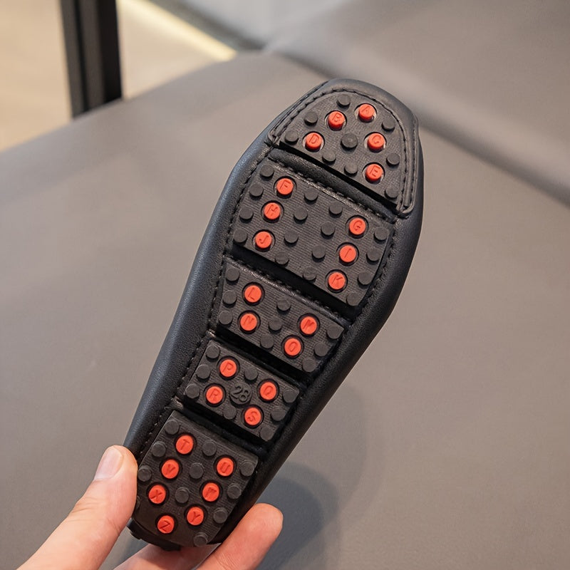 Boys Slip On Loafer Shoes Lightweight Non Slip Flat Shoes