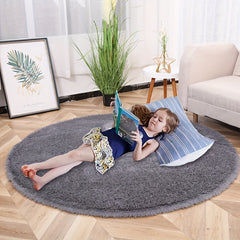 American Style Round Rug Plush PV Velvet Area Rug