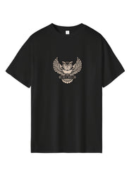 Retro Owl & Mountain Graphic Men's Tee