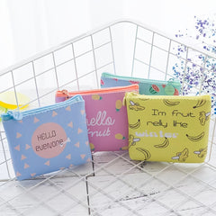 Girls Coin Purse Mini Zipper Wallet Earphone Data Cable Storage Bag