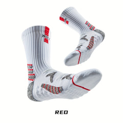 Outdoor Breathable Antiskid Mid calf Sport Socks for Running Training