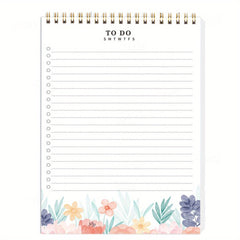 Watercolor Floral Daily Planner Notepad