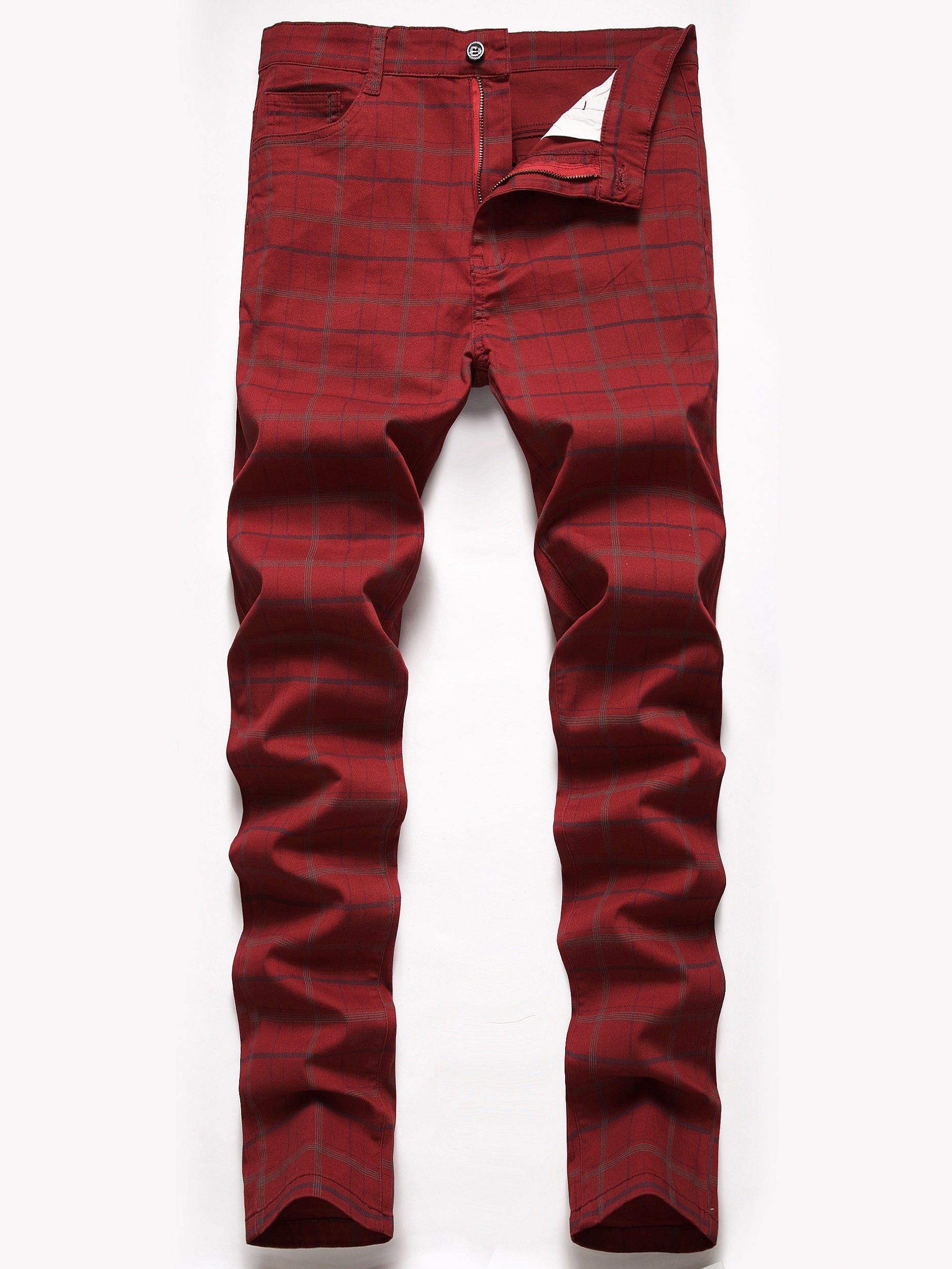 Men's Retro Plaid Stretch Casual Pants
