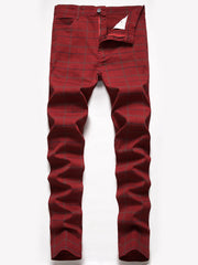 Men's Retro Plaid Stretch Casual Pants