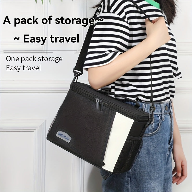 Large Capacity Crossbody Lunch Bag Dopamine Colorful Picnic Bag