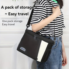 Large Capacity Crossbody Lunch Bag Dopamine Colorful Picnic Bag