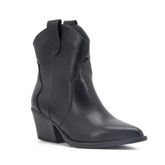 Western Ankle Boots Pointed Toe Slip On Shoes Women's