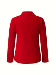 Casual Blazer Women's Plus Solid Long Sleeve Stretch Blazer